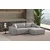 Atelier del Sofa Ugaona garnitura Pirlo 145x43x206cm Svetlosiva