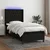 Vidaxl Box spring postelja z vzmetnico LED črna 90x190 cm blago