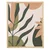 WallXpert uramljena slika na platnu Cc-D-Ah-1032, tropski listovi u zelenim i breskva tonovima, 45 x 60 cm