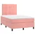 Vidaxl Box spring postelja z vzmetnico roza 120x200 cm žamet