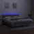 Vidaxl Box spring postelja z vzmetnico LED taupe 180x200 cm blago