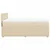 Vidaxl Box spring postelja z vzmetnico krem 140x190 cm blago