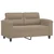 2-dijelni set sofa s jastucima smeđesivi od mikrovlakana