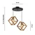 Opviq Luster Cube Double B Glass, Crni