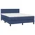 Vidaxl Box spring postelja z vzmetnico LED modra 140x200 cm blago