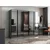 Hanah Home ormar sa reflektujućim staklom Nisa 20629, 225 cm, antracit
