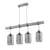 Brilagi - Luster na sajli WOOD GLASS 4xE27/60W/230V borovina/siva/zadimljeno-siva