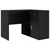 Kutni stol s ladicama Crni hrast 102 x 88 x 75 cm