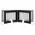 Vrata za pse s postoljem 2 pcs Crni hrast 80 x 60 cm