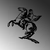 Wallity Zidna dekoracija Banksy 10, 68 x 72, Crna