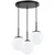 Brilagi - Luster na sajli MILO 3xE27/60W/230V crna