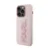 Maska Karl Lagerfeld 3D Rubber Glitter Logo za iPhone 15 Pro roze