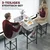 Homestar Komplet barskih miz 80x50x87 cm siva