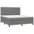 Vidaxl Box spring postelja z vzmetnico temno siva 180x200 cm blago