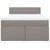 Vidaxl Box spring postelja z vzmetnico taupe 140x190 cm blago