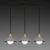 Opviq luster Plise 15-20932, 3 × E27, sivi