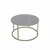Hanah Home Royal klub sto O 75 cm, zlatna / providno staklo