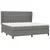 Vidaxl Box spring postelja z vzmetnico temno siva 200x200 cm blago