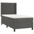 Vidaxl Box spring postelja z vzmetnico temno siva 90x200 cm žamet