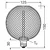 LED prigušiva sijalica DECOR FILAMENT G125 E27/3,5W/230V 1800K crna - Osram