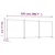 Vidaxl Paravan 3-delni bel 525x180 cm blago