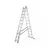 KRAUSE trodelna aluminijasta lestev (3x11 stopnic)