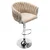 shumee Barski stol Cofton Chrome Beige Velvet