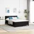 Vidaxl LED Box Spring Postelja z LED trakami Črna 140 x 190 cm Žamet