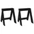 Stolci 2 kom crni 40 x 40 x 45 cm od masivne borovine