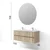 Skye Decor Set kupatilskog ormarića sa umivaonikom i ogledalom, 2 dela, Krem