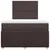 Vidaxl Box spring postelja z vzmetnico temno rjava 120x190 cm blago