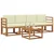 Set vanjskih sofa s jastukom 5 pcs Prirodna i krem
