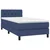 Vidaxl Box spring postelja z vzmetnico moder 80x200 cm blago