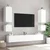 Zidni TV ormarići s LED svjetlima 2 kom bijeli 40,5x35x40 cm