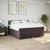 Vidaxl Box spring postelja z vzmetnico temno rjav 200x200 cm blago
