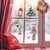 WallXpert novogodišnja nalepnica za prozor i zid 309005, patuljak, jelka i medved sa natpisom Happy Yule, 30 x 50 cm
