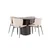 Venture Design Jedilna miza in stol set Olivia in Modesto miza 110x75 cm rjava