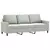3-dijelni set sofa s jastucima svjetlosivi baršunasti