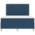 LED Box Spring Krevet s madracem Plava 140 x 190 cm tkanina