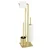 WENKO 26034100 - set za WC RIVALTA 18x70 cm nerđajući čelik/zlatna/bela/crna