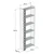 Hanah Home Polica 64,6x170x24,2cm Bela