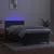 Vidaxl Box spring postelja z vzmetnico LED temno siva 90x190 cm žamet