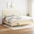 Vidaxl Box spring postelja z vzmetnico krem 200x200 cm blago