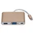 shumee Adapter HUB USB 3.1 tipa C na USB 3.0/VGA/USB-C Gold
