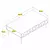 Hanah Home Klub sto Lyon 33, 105x33.6x60 cm, Sivo-zlatne boje