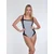 SUNFLAIR Enodelne kopalke temno modra/bela