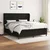 VIDAXL Box spring postelja z vzmetnico črna 180x200 cm blago