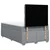 Vidaxl Boxspring postelja z vzmetnico svetlo siva 120x190 cm blago