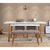 Hanah Home Set Trpezarijski sto, 2 trpezarijske stolice i klupa Santiago White Atlantic, Sivi