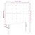 LED uzglavlje plavo 100x5x118/128 cm od tkanine